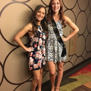 Floral high neck romper